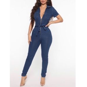 Haute Monde Denim Jumpsuit